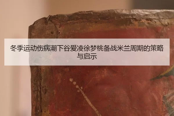 冬季运动伤病潮下谷爱凌徐梦桃备战米兰周期的策略与启示
